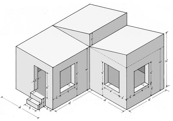 Isometric View of Tiny House